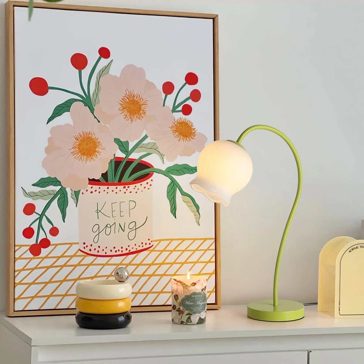 Metavaya Table lamp Bell Orchid Table Lamp Buy Bell Orchid Table Lamp Online in USA/Canada