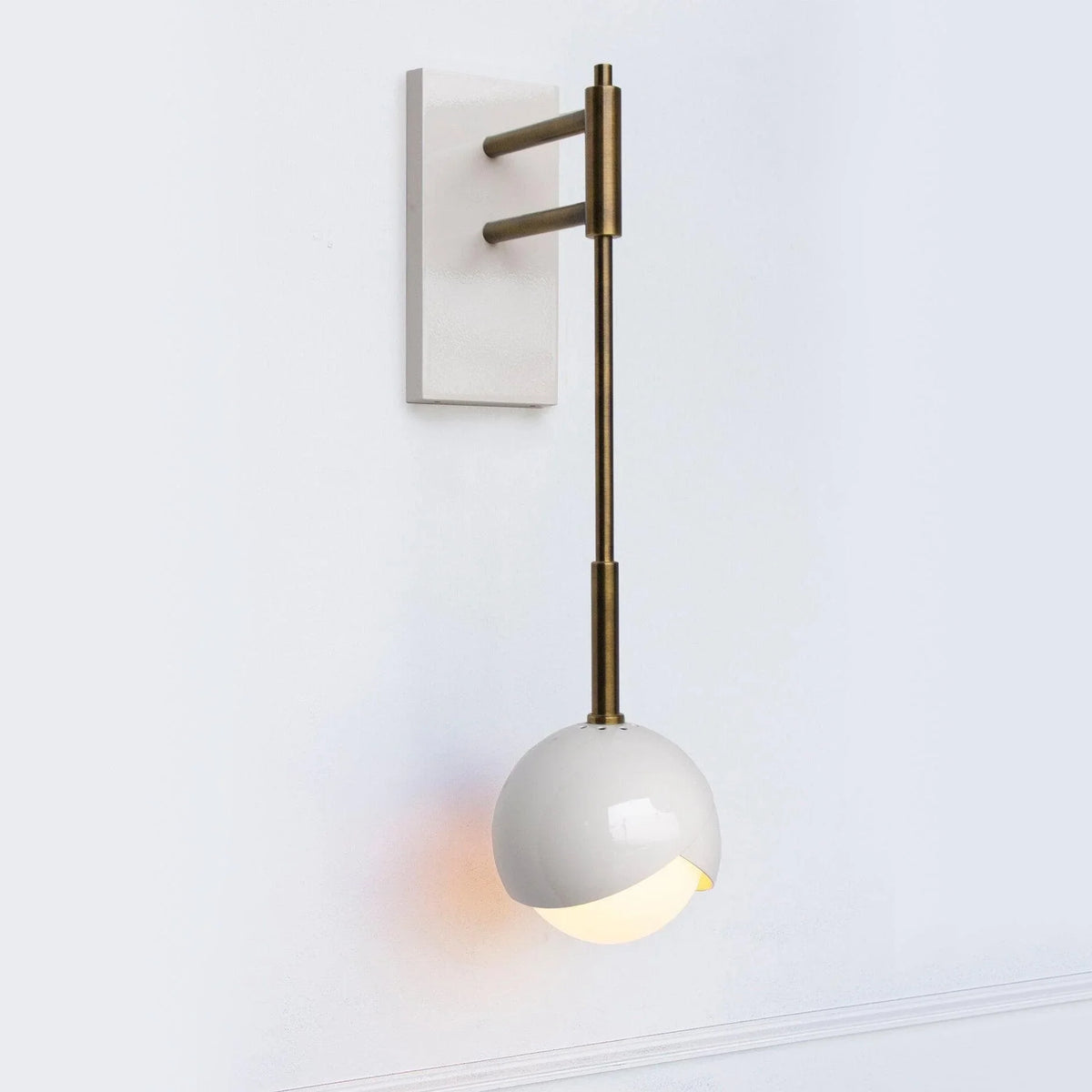 Metavaya Wall lamp Dia 15cm x H 53cm / White Benedict Sconce 653733644470 B-202112250008-2 Buy Benedict Sconce & Wall Lamps Online