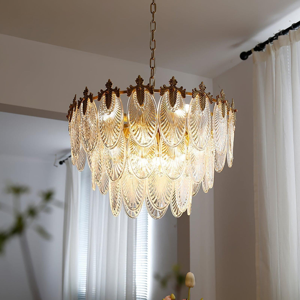 Metavaya Chandelier Brass Leaves Chandelier