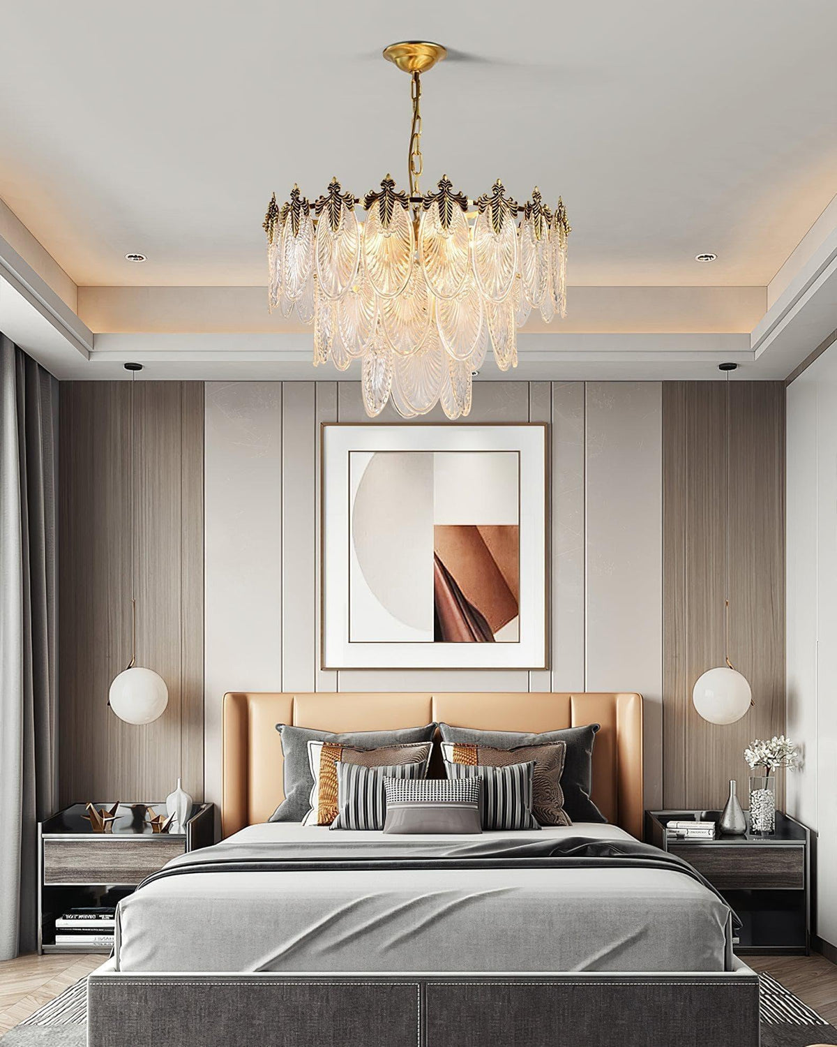 Metavaya Chandelier Brass Leaves Chandelier