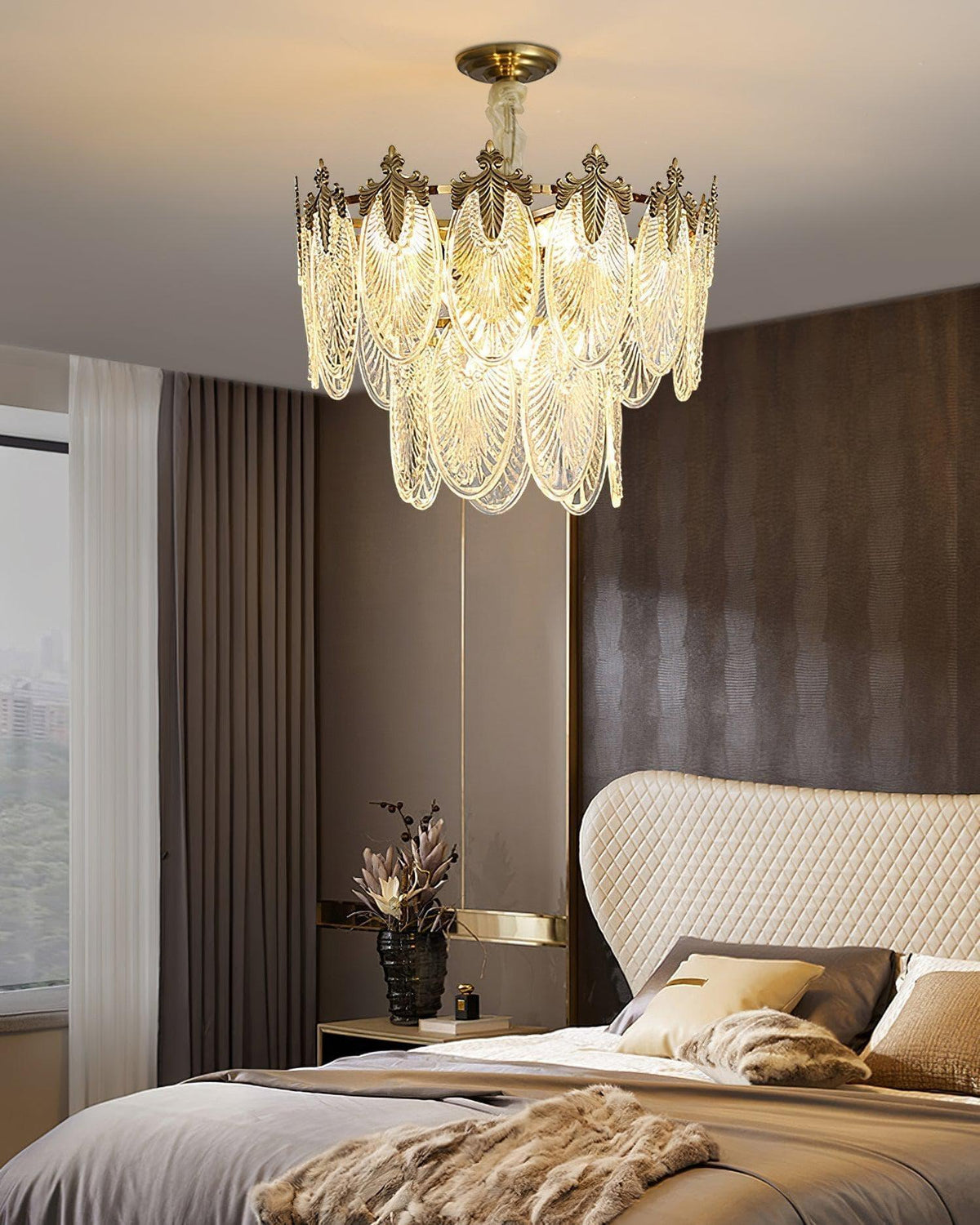 Metavaya Chandelier Brass Leaves Chandelier