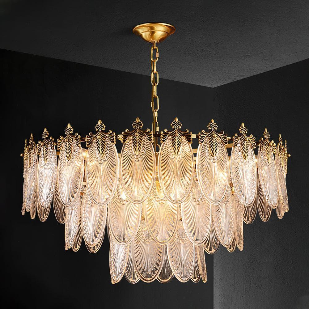 Metavaya Chandelier Brass Leaves Chandelier