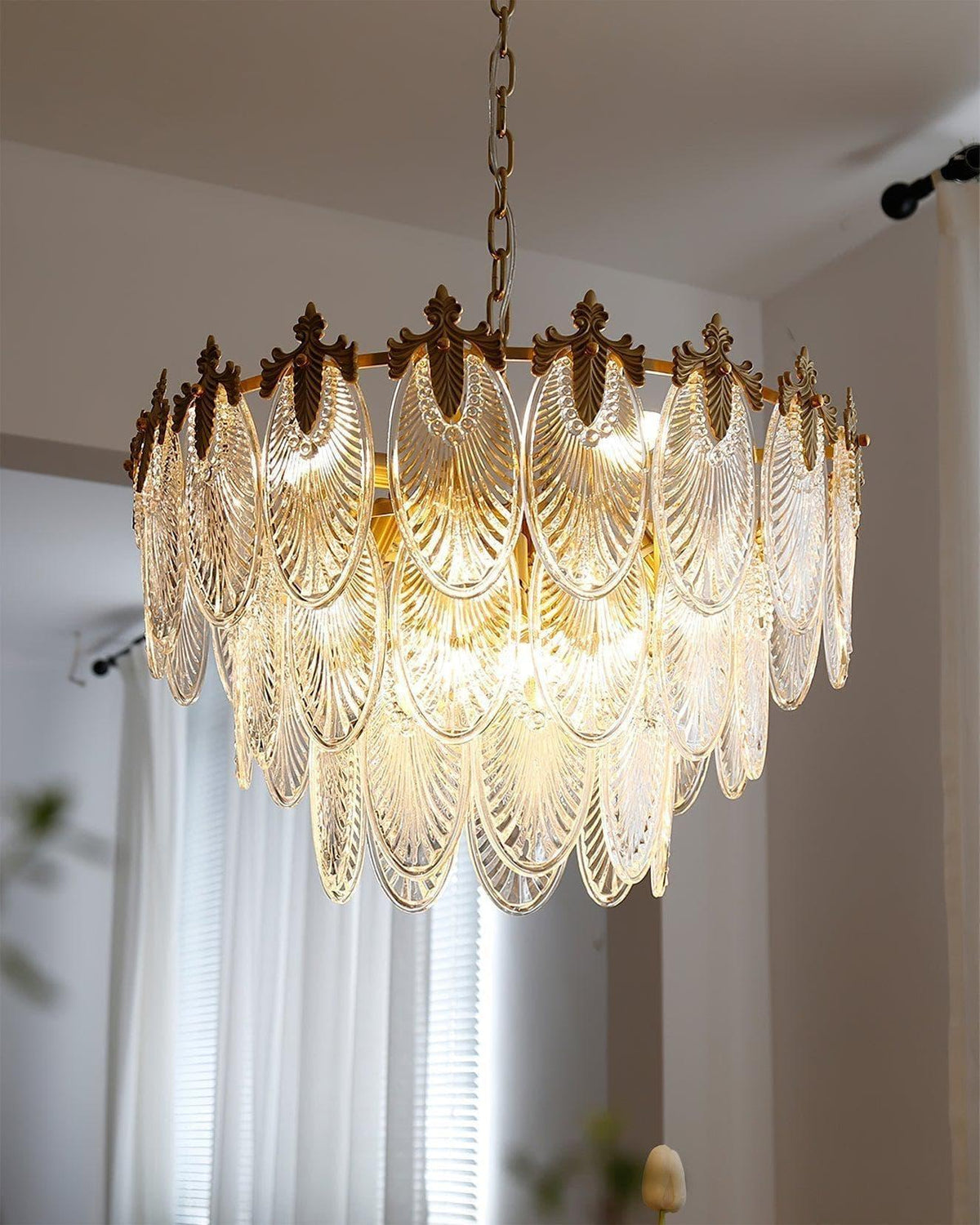 Metavaya Chandelier Brass Leaves Chandelier