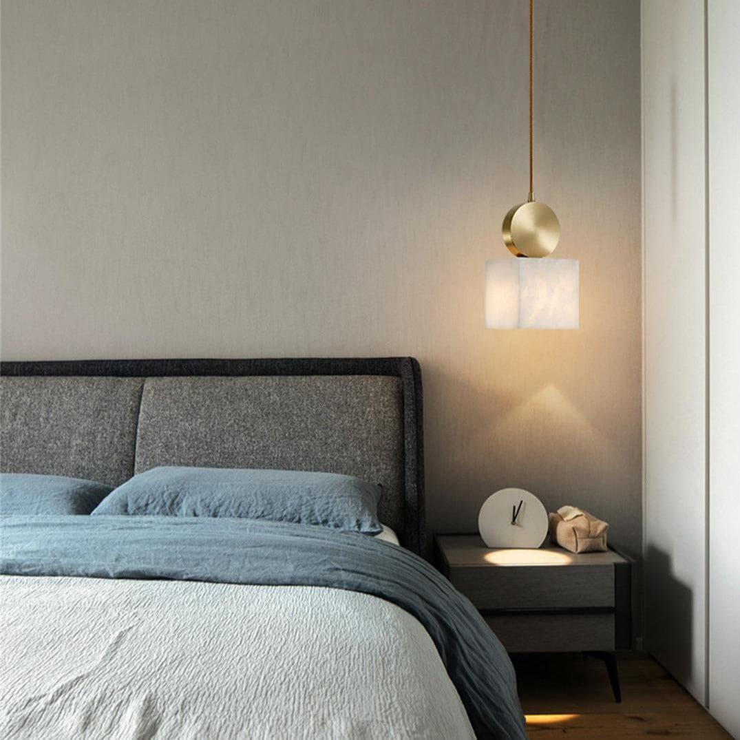 Metavaya Pendant light Dia 10cm x H 20cm / Brass & Marble Cale Marble Pendant Light 360192147052 M2022102401-1 Buy Cale Marble Pendant Light Online
