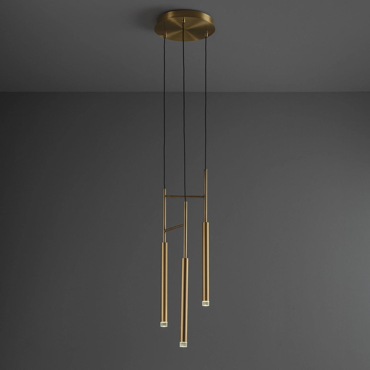 Metavaya Pendant light Dia 30cm x H 101cm / Brass Candle Suspension 653733644715 D-202201040025-4 Candle Suspension Ceiling Light Fixture
