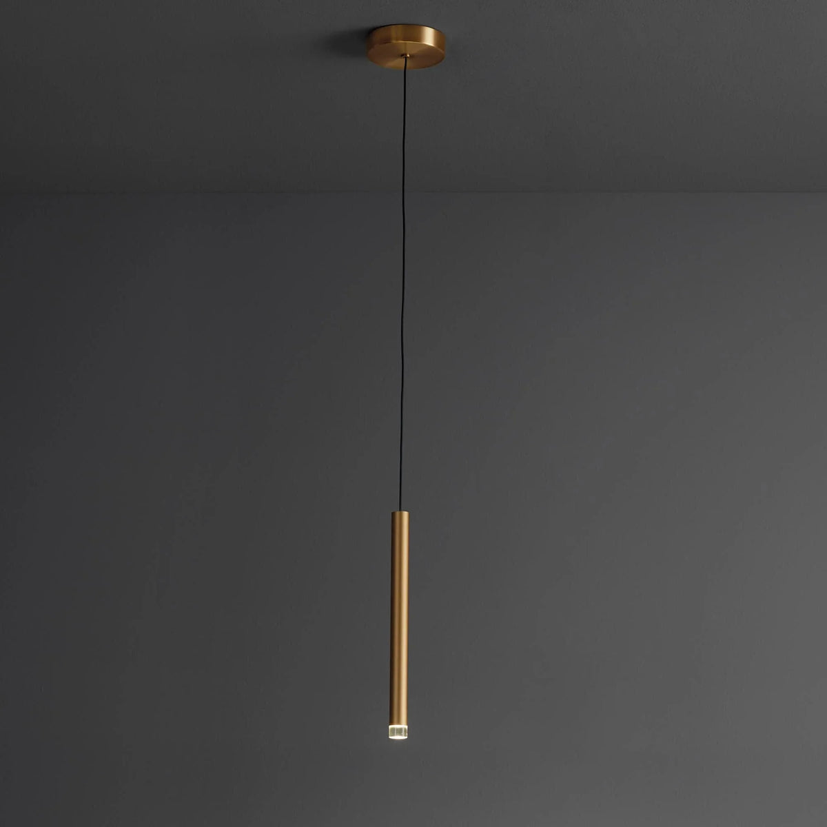 Metavaya Pendant light Dia 4cm x H 45cm / Brass Candle Suspension 653733644715 D-202201040025-1 Candle Suspension Ceiling Light Fixture