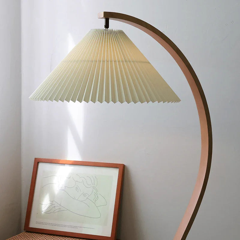 Metavaya Floor lamp Dia 72cm x H 150cm / Beech wood+Beige / US plug Caprani Floor Lamp 653733628906 M-202112162126-5 Caprani Floor Lamp for Sale