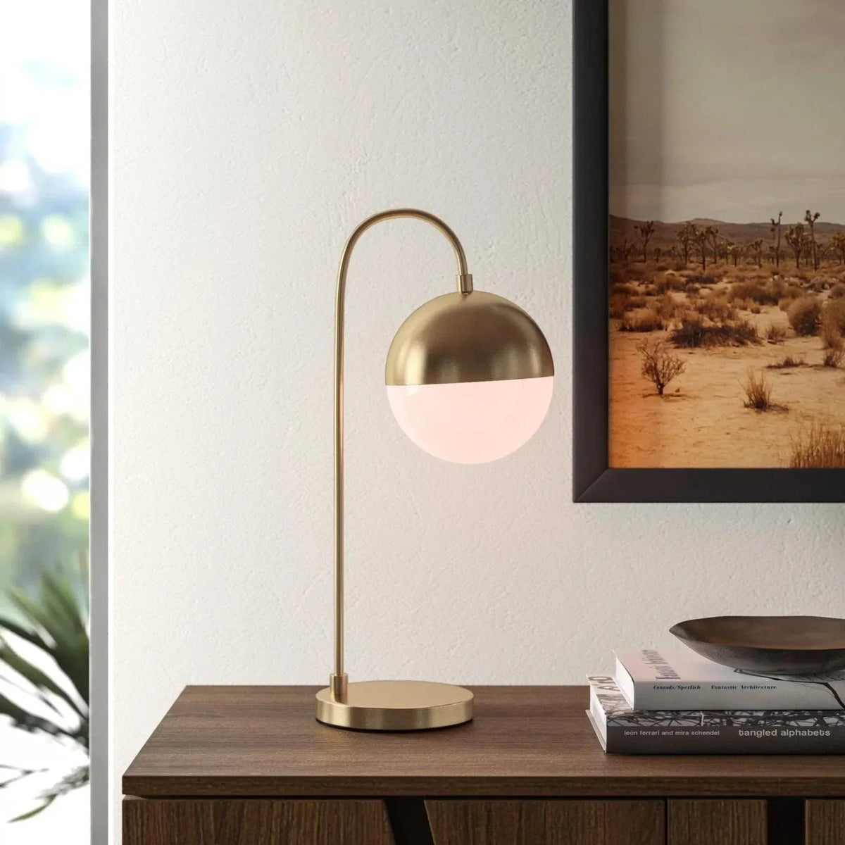 Metavaya Table lamp Dia 18cm x H 53cm / Gold / US plug Cedar Moss Table Lamp 822706698592 M2022092107-1