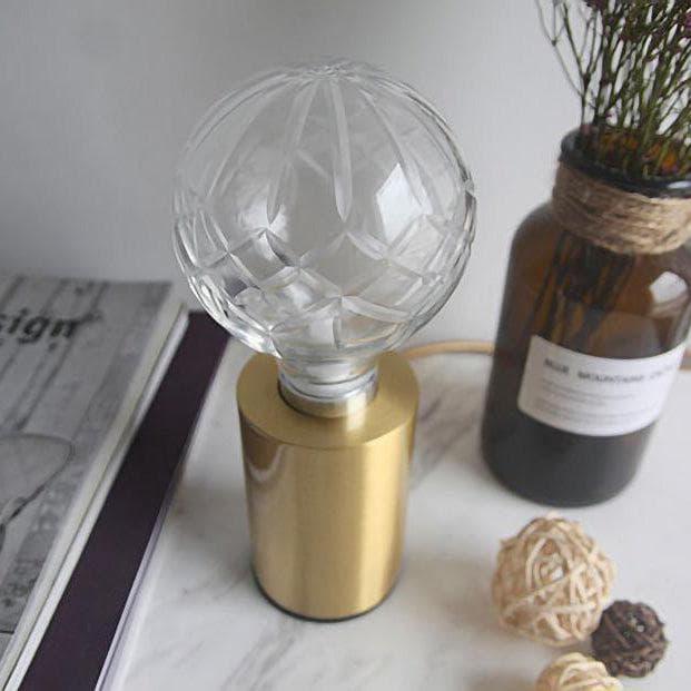 Metavaya Table lamp Dia 9cm x H 20cm / Gold / US plug Crystal Bulb Table Lamp 653733214765 M2021121801-1