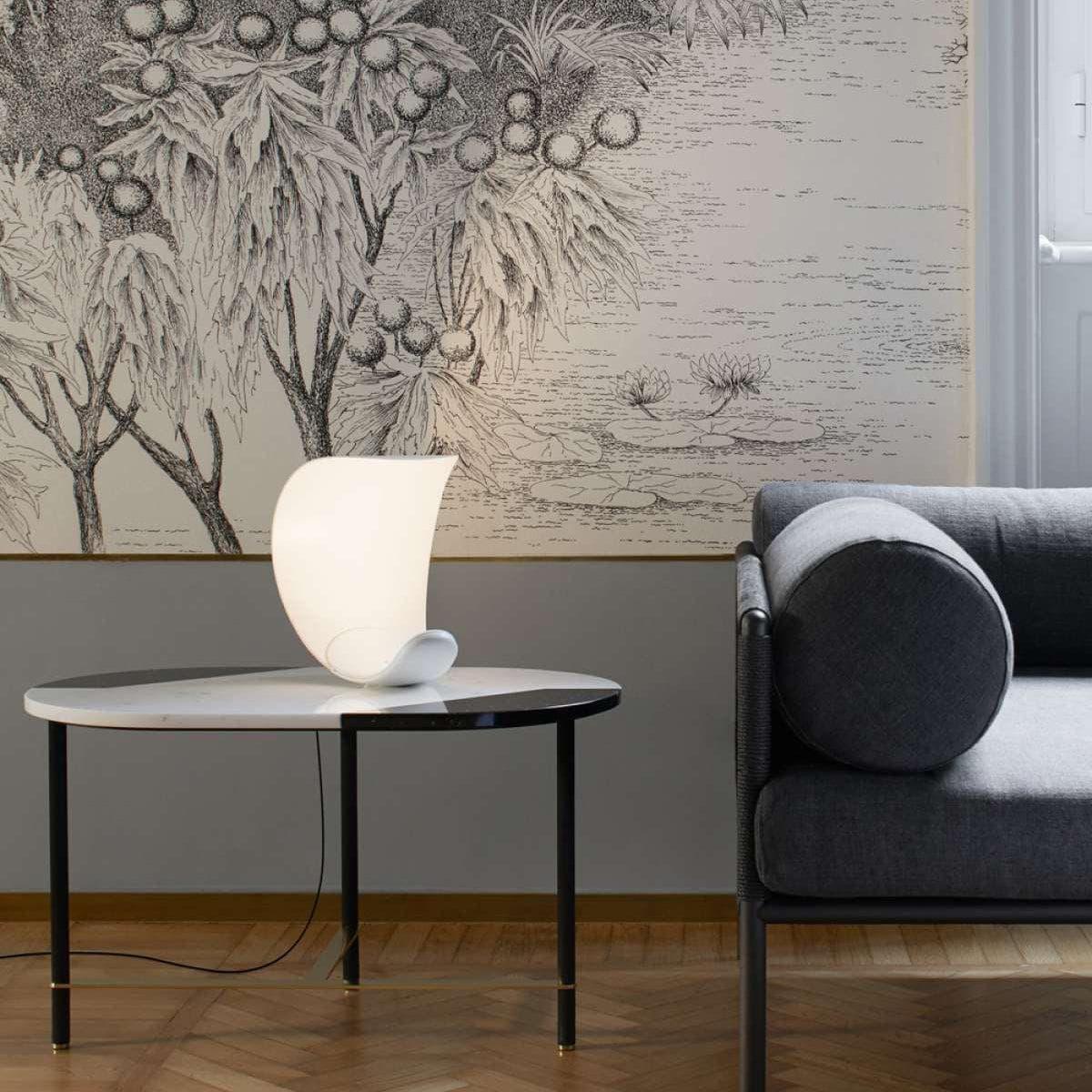 Metavaya Table lamp Dia 23cm x H 26cm / White / US plug Curl Table Lamp 822706697731 M2022082503-1 Curl Table Lamp by Luceplan in USA