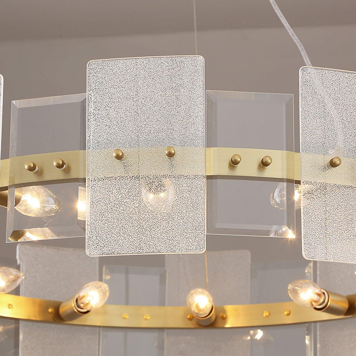 Metavaya Chandelier Frosted Glass Chandelier Lamp