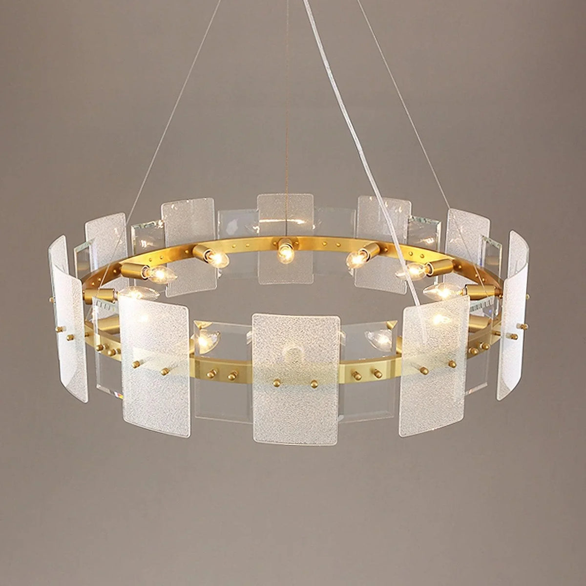 Metavaya Chandelier Frosted Glass Chandelier Lamp