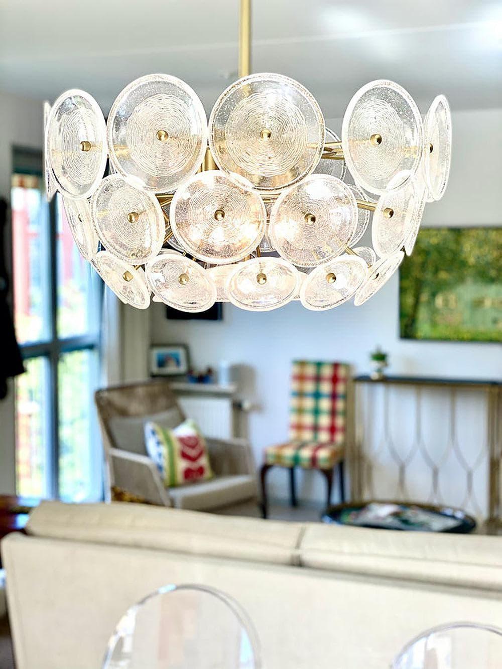 Metavaya Chandelier Glass Disc Chandelier Buy Glass Disc Chandelier Online