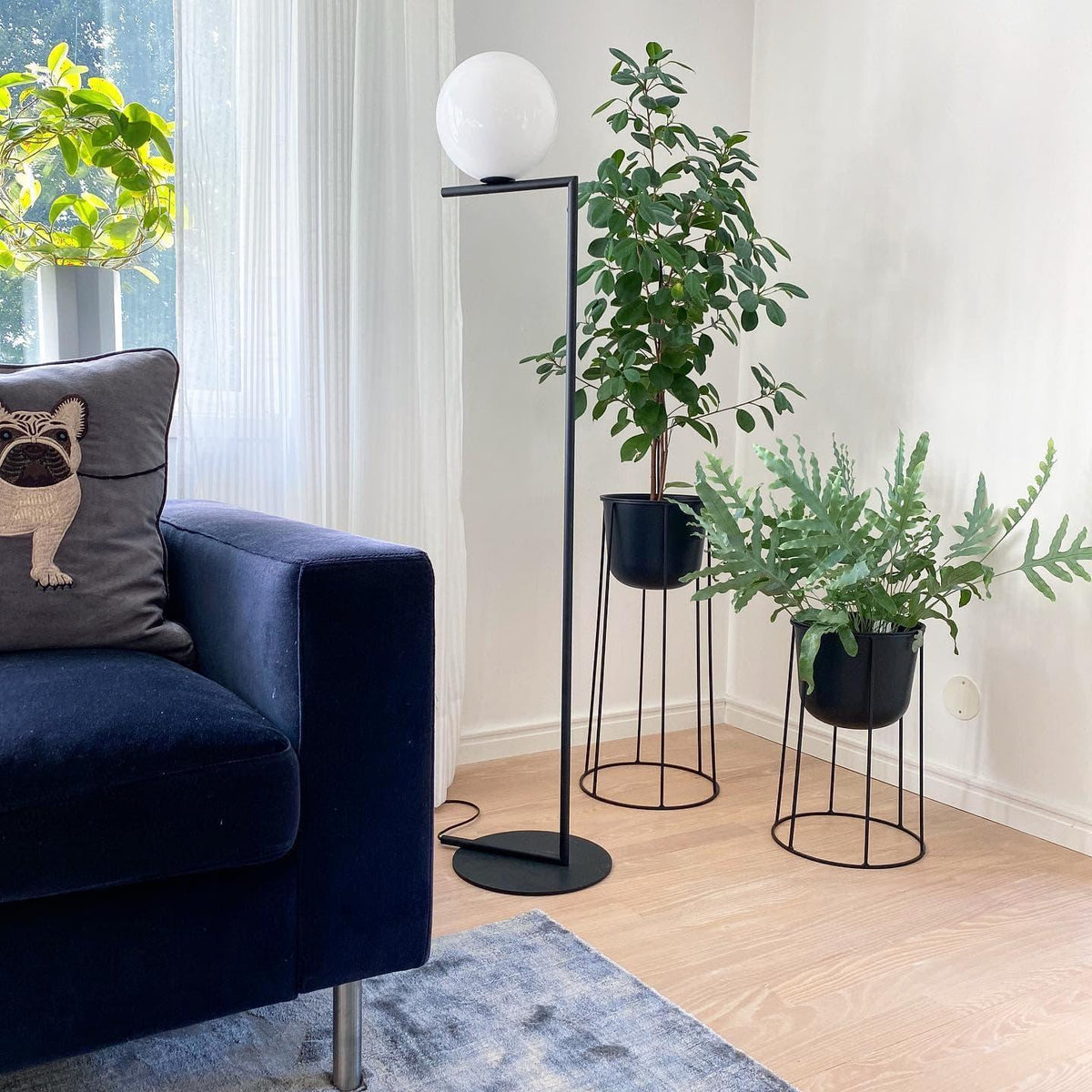 Metavaya Floor lamp Dia 30cm x H 165cm / Black / US plug Ic Floor Light 336019215693 M2023010601-5 Buy IC Floor Light Online