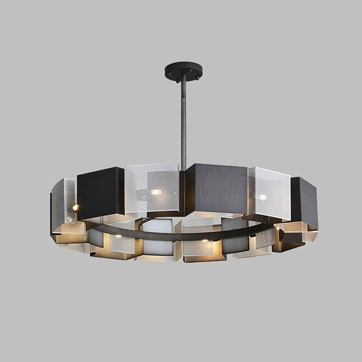 Metavaya Chandelier Dia 100cm x H 16cm / ∅ 39.4″ x H 6.3″ / black sweep silver Impression Chandelier 336019216836 M202302192-3