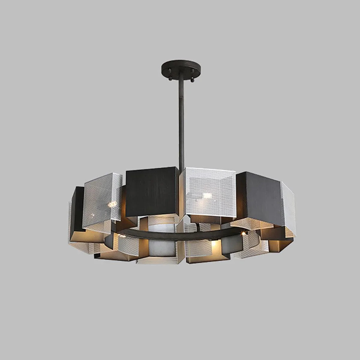 Metavaya Chandelier Dia 80cm x H 16cm / ∅ 31.5″ x H 6.3″ / black sweep silver Impression Chandelier 336019216805 M202302192-2