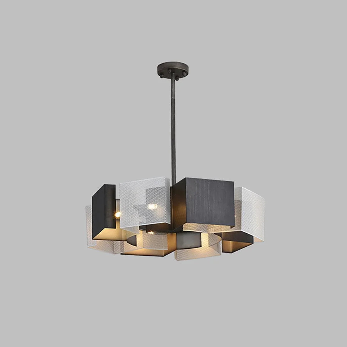 Metavaya Chandelier Dia 60cm x H 16cm / ∅ 23.6″ x H 6.3″ / black sweep silver Impression Chandelier 336019216775 M202302192-1