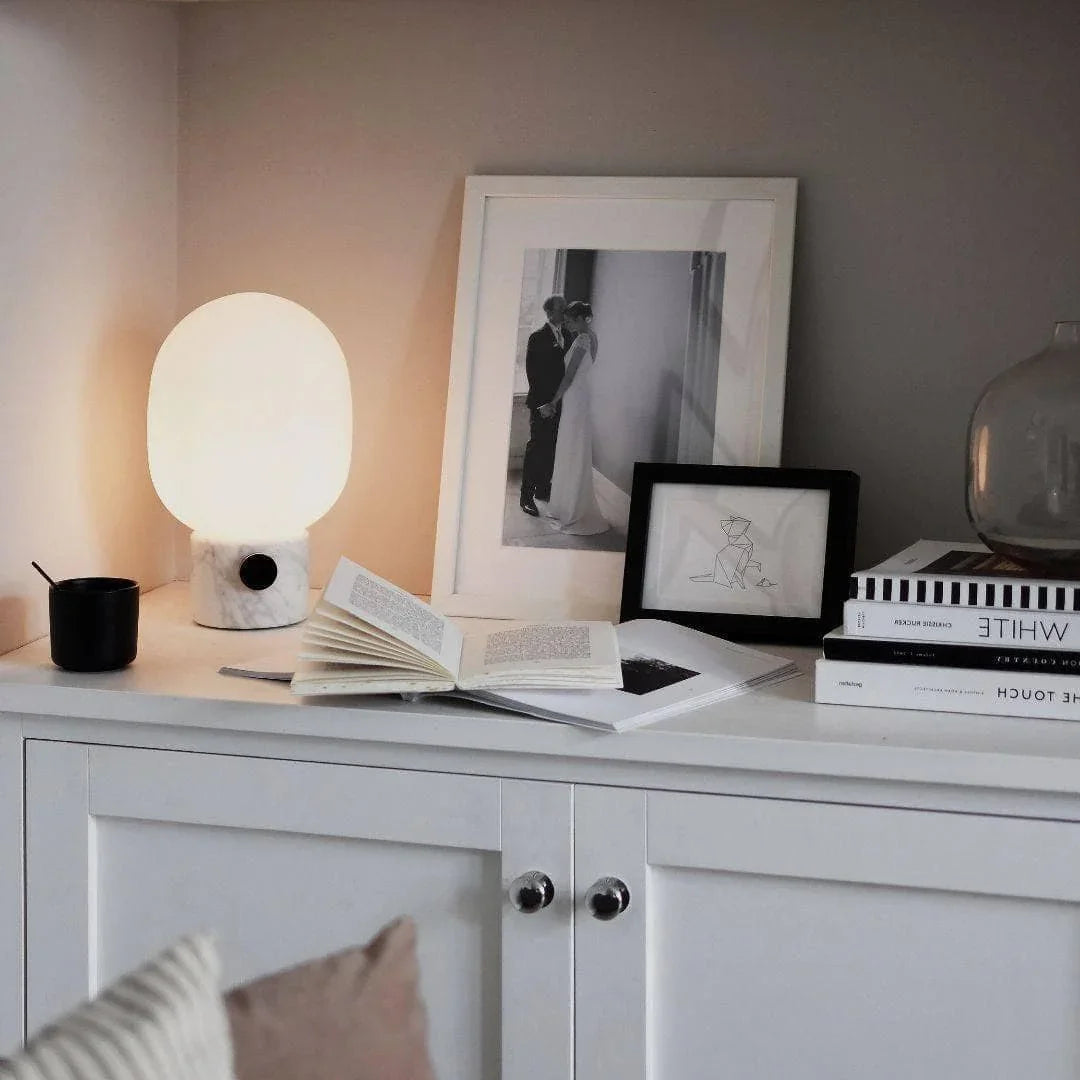 Metavaya Table lamp Dia 17cm x H 29cm / White marble / US plug JWDA Table Lamp 323232401446 M2022101201-1 Best JWDA Table Lamp Online