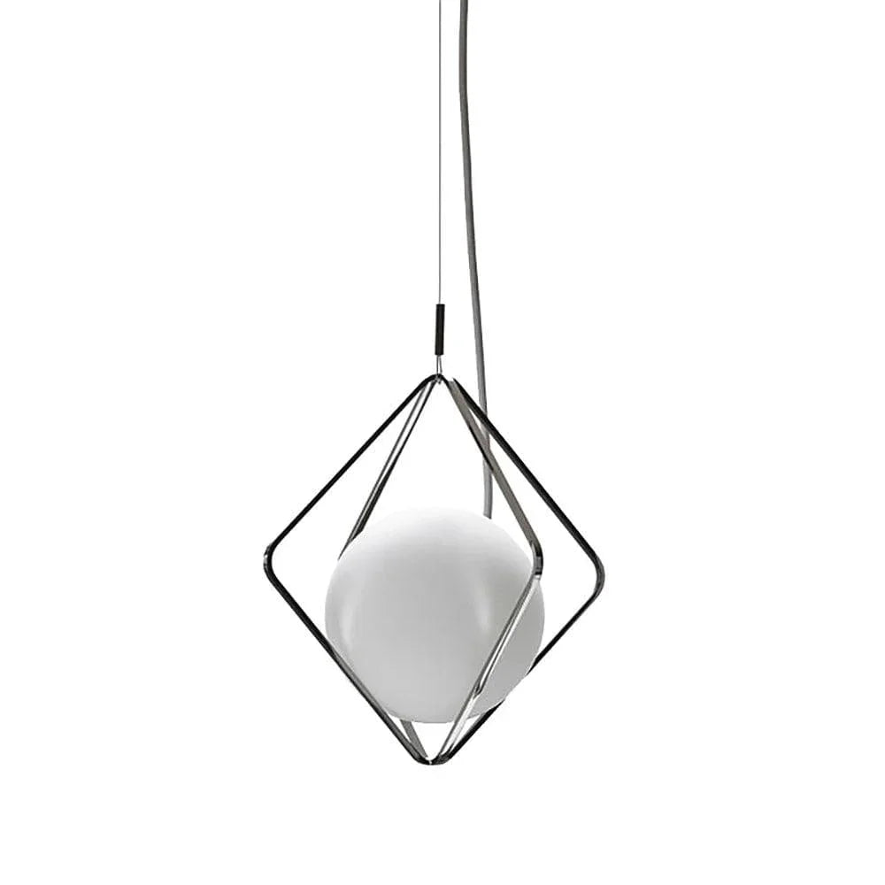 Metavaya Pendant light Dia 26cm x H 26cm / Chrome / White Jack O' Lantern Pendant light 653733644210 D-202112150003-1