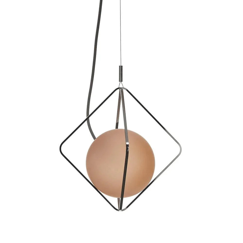 Metavaya Pendant light Dia 26cm x H 26cm / Chrome / Light pink Jack O' Lantern Pendant light 653733644210 D-202112150003-2