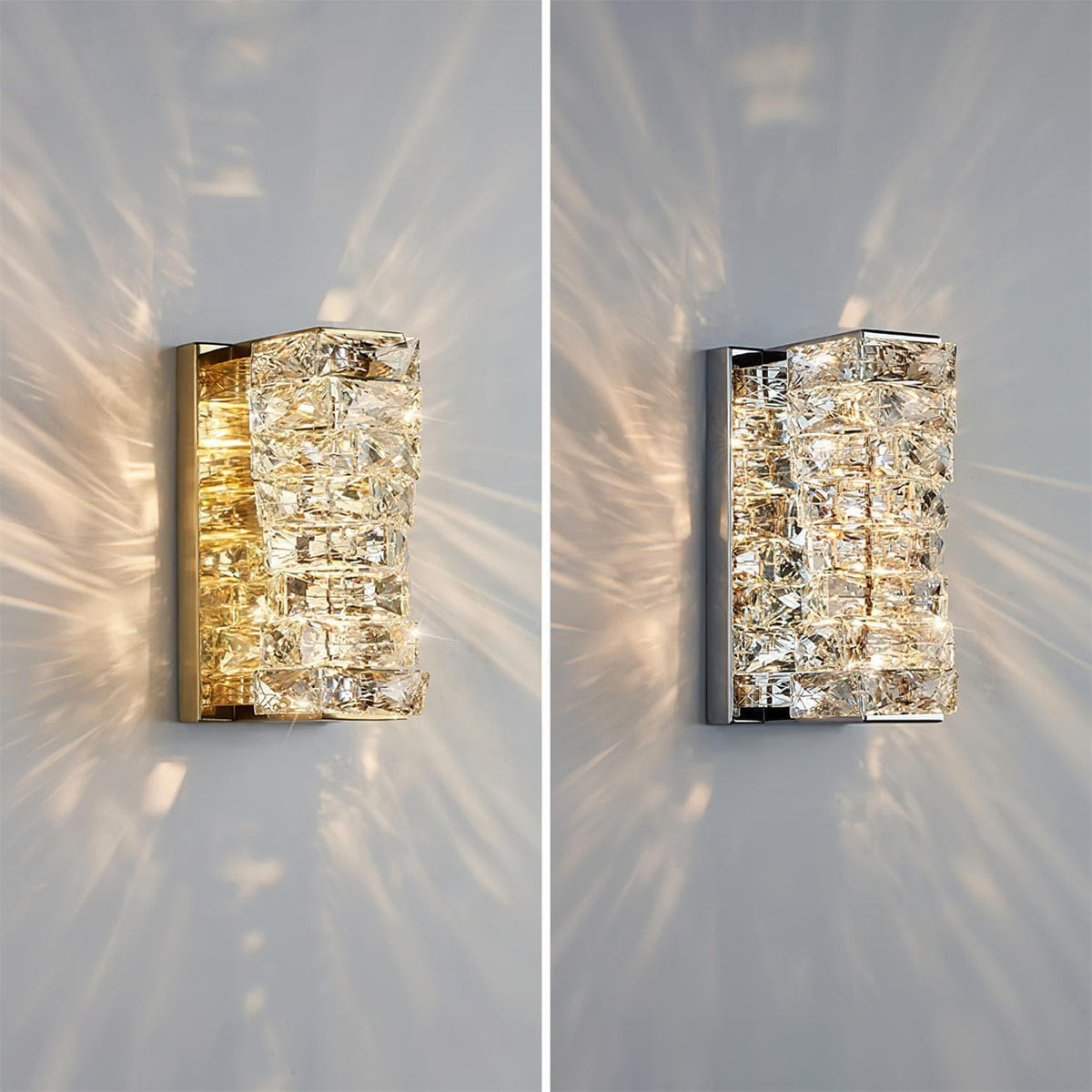 Metavaya Wall lamp Laminated Crystal Sconce Buy Laminated Crystal Sconce Online in USA/Canada