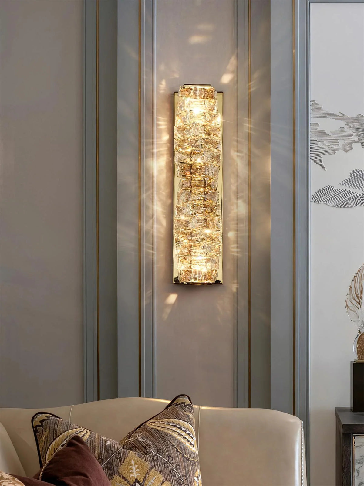 Metavaya Wall lamp Laminated Crystal Sconce Buy Laminated Crystal Sconce Online in USA/Canada