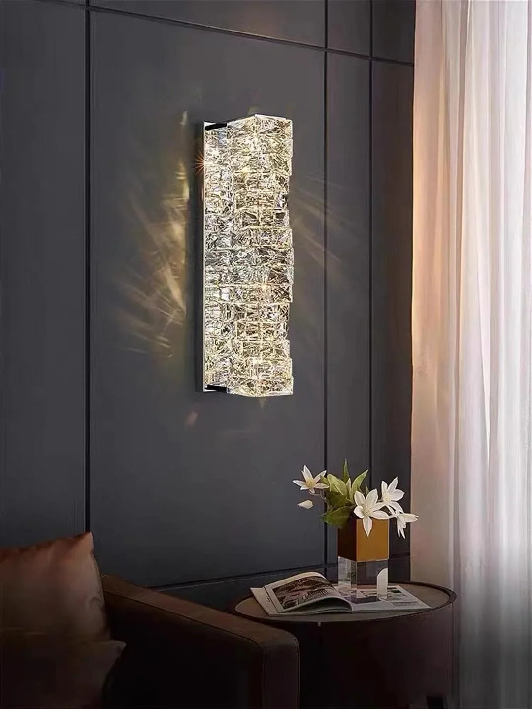 Metavaya Wall lamp Laminated Crystal Sconce Buy Laminated Crystal Sconce Online in USA/Canada