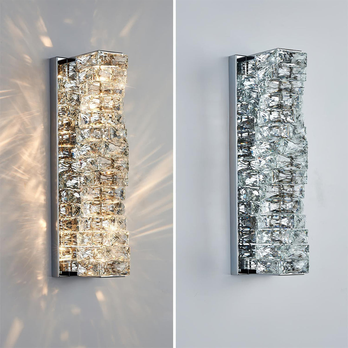 Metavaya Wall lamp Laminated Crystal Sconce Buy Laminated Crystal Sconce Online in USA/Canada