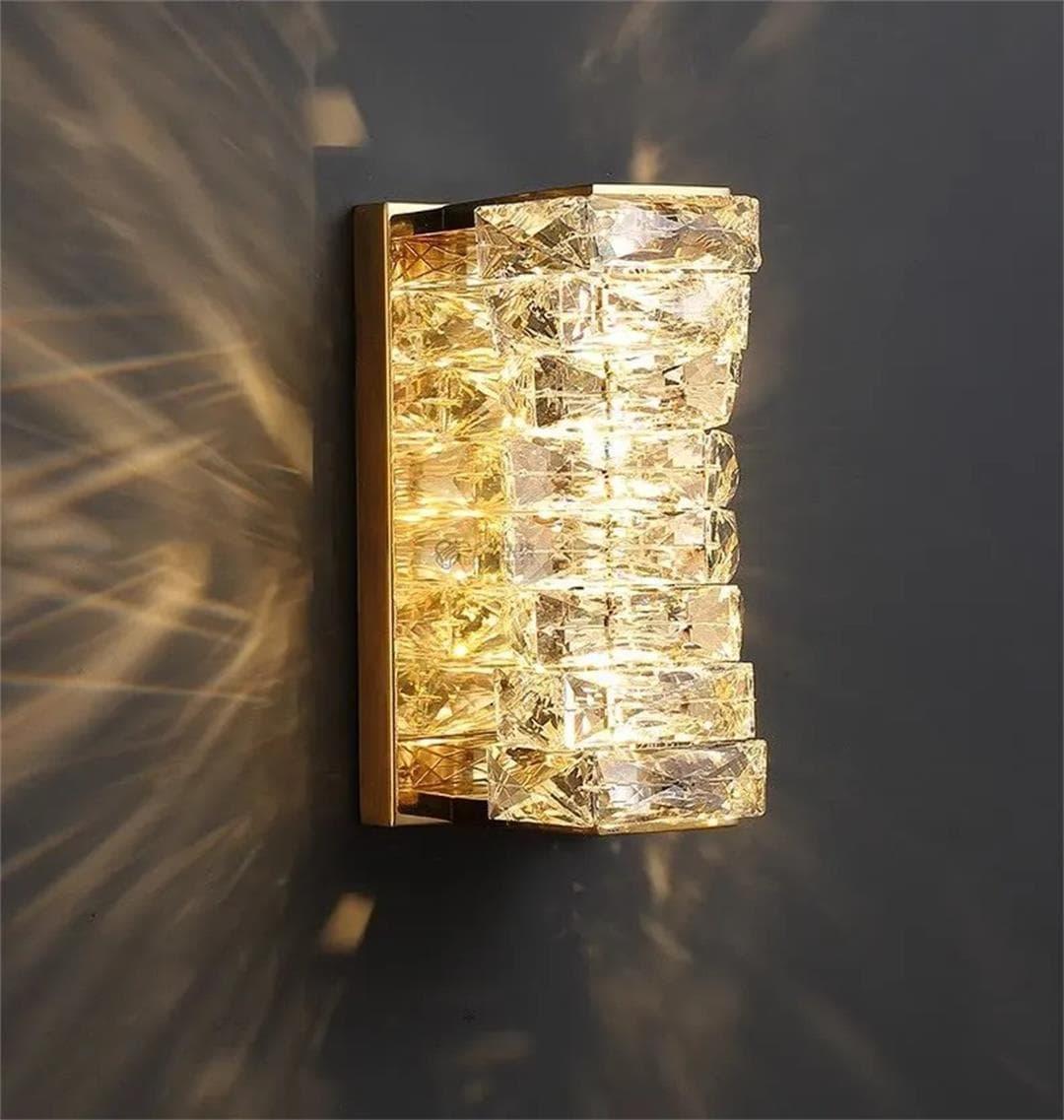 Metavaya Wall lamp Laminated Crystal Sconce Buy Laminated Crystal Sconce Online in USA/Canada