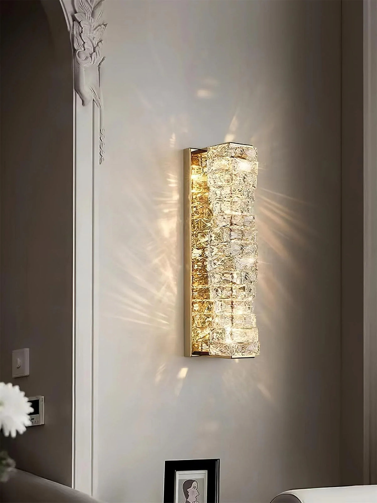 Metavaya Wall lamp Laminated Crystal Sconce Buy Laminated Crystal Sconce Online in USA/Canada
