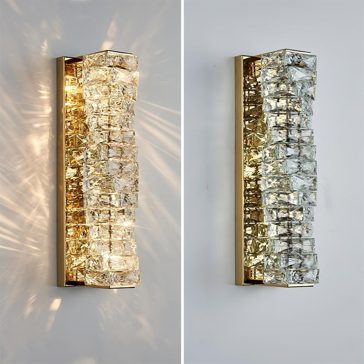 Metavaya Wall lamp Laminated Crystal Sconce Buy Laminated Crystal Sconce Online in USA/Canada