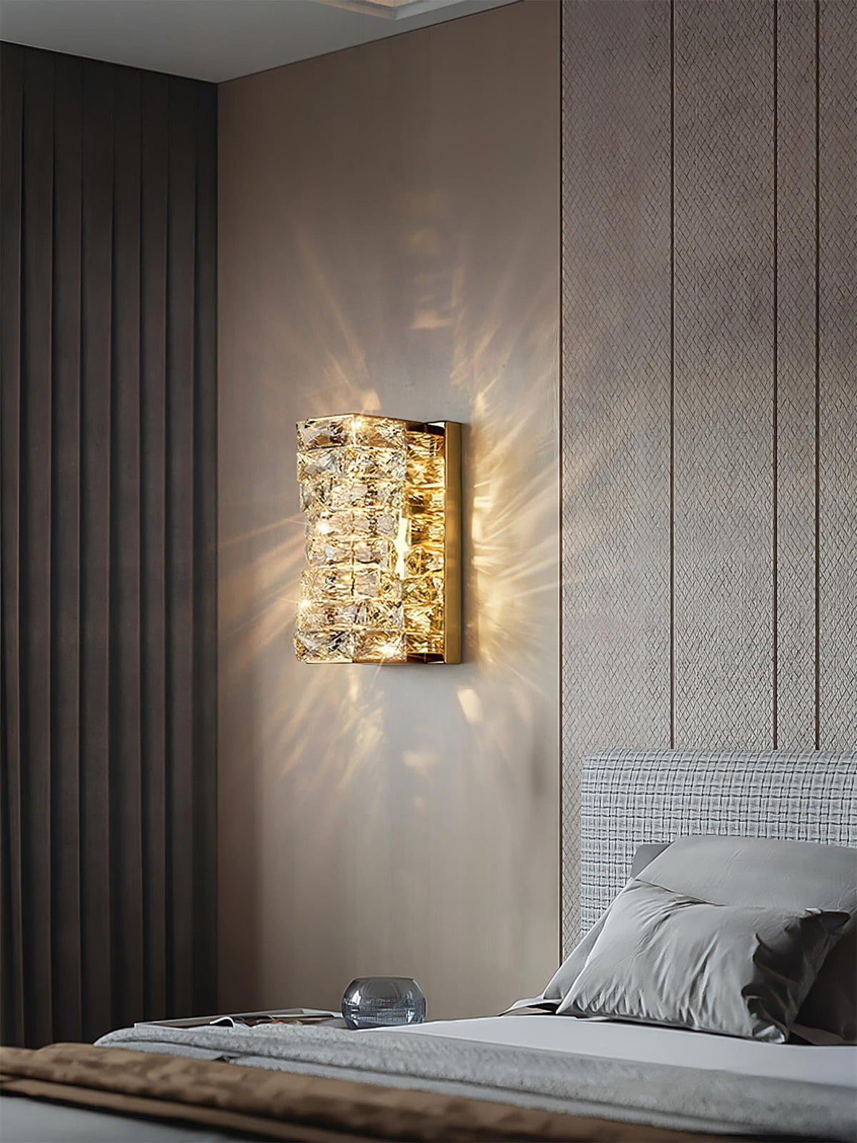 Metavaya Wall lamp Laminated Crystal Sconce Buy Laminated Crystal Sconce Online in USA/Canada