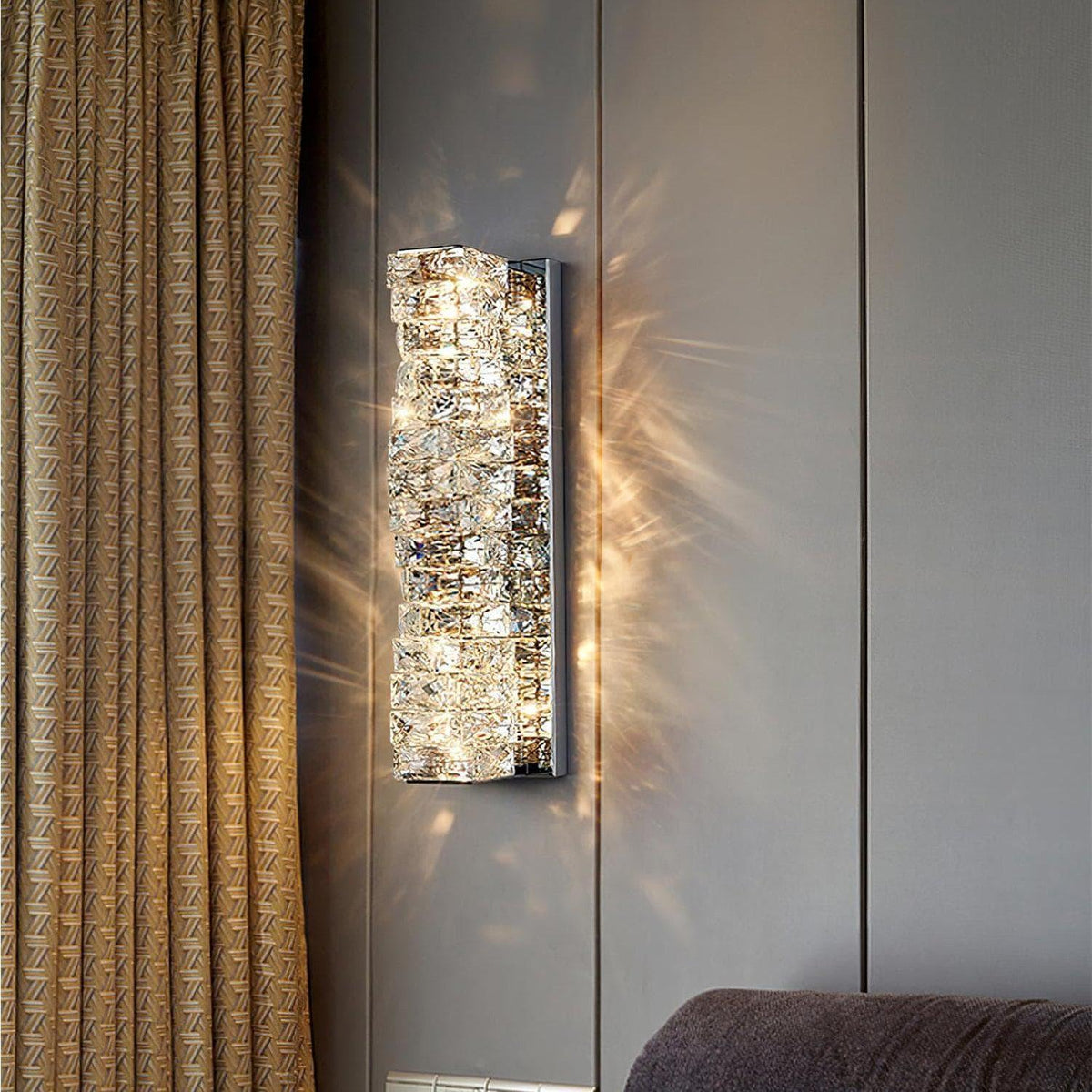 Metavaya Wall lamp Laminated Crystal Sconce Buy Laminated Crystal Sconce Online in USA/Canada