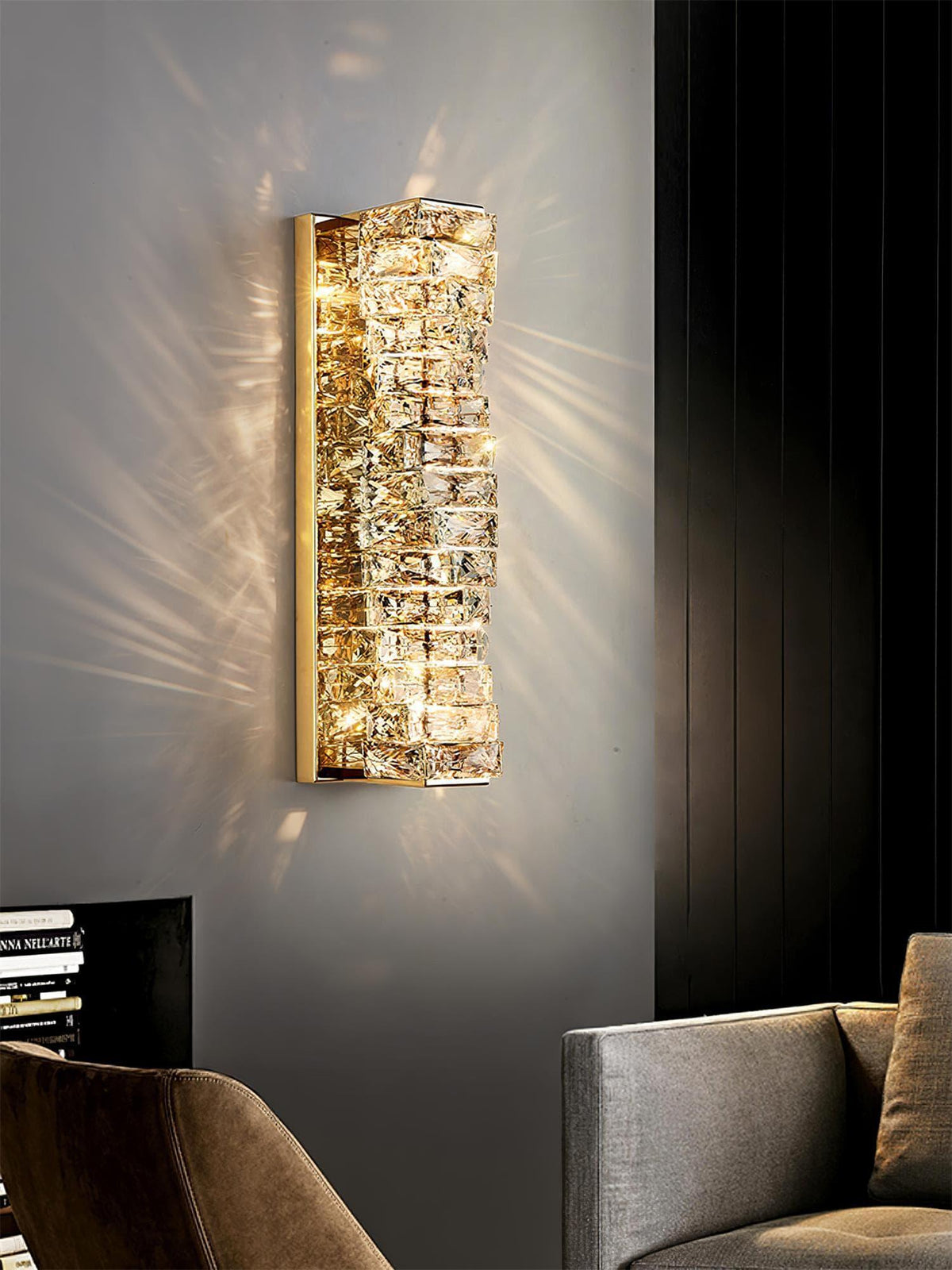 Metavaya Wall lamp Laminated Crystal Sconce Buy Laminated Crystal Sconce Online in USA/Canada
