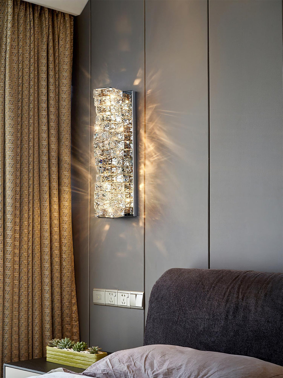 Metavaya Wall lamp Laminated Crystal Sconce Buy Laminated Crystal Sconce Online in USA/Canada
