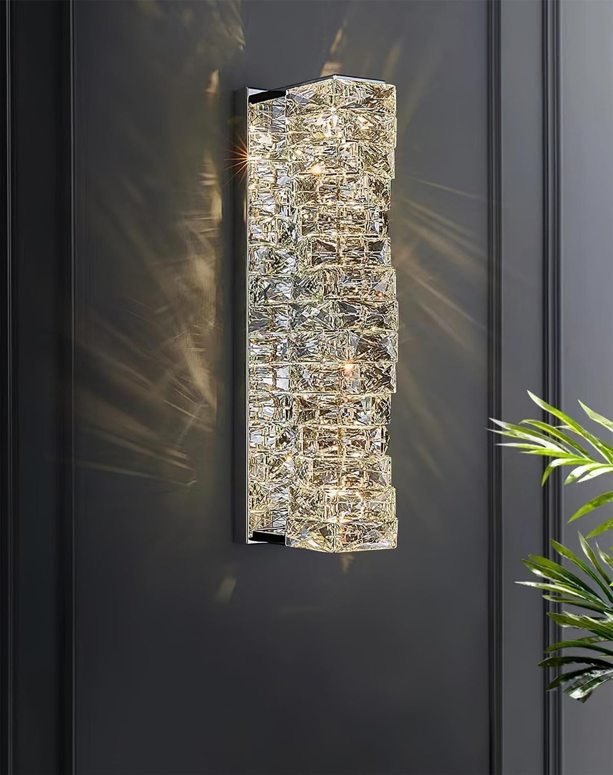 Metavaya Wall lamp Laminated Crystal Sconce Buy Laminated Crystal Sconce Online in USA/Canada