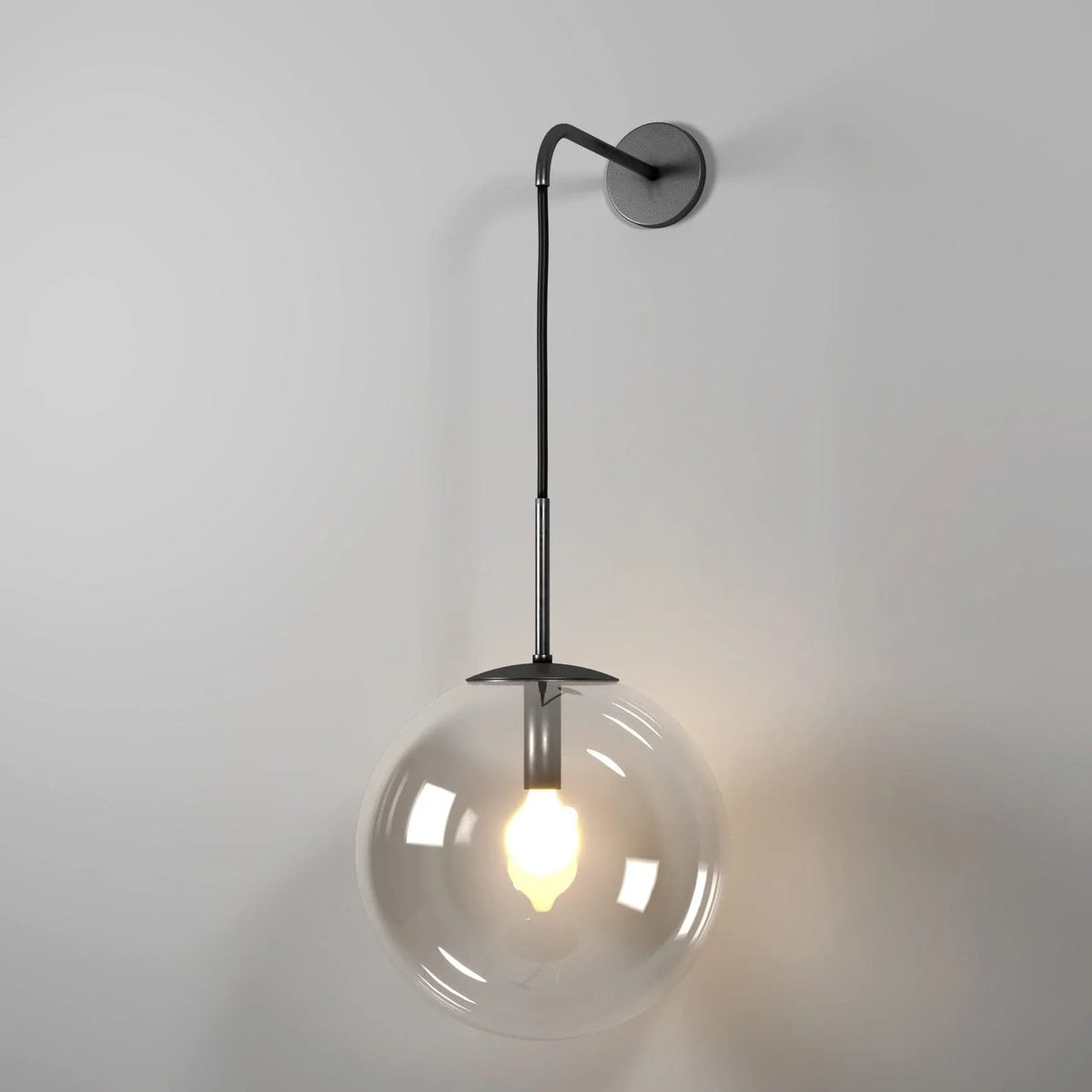 Metavaya Wall lamp Dia 15cm x H 50cm / Blacken / Clear Languedoc Wall Lamp 323232417447 M2022100502-3