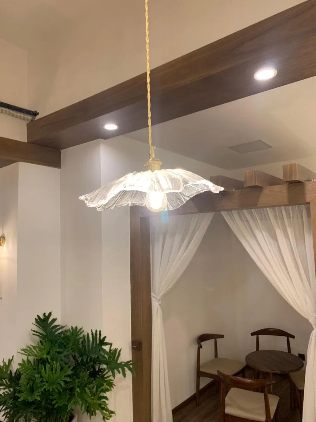 Metavaya Pendant lamp Lotus Glass Pendant Lamp Buy Lotus Glass Pendant Lamp for Your Home