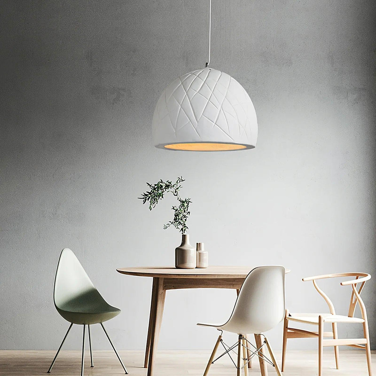 Metavaya Pendant lamp Dia 30cm X H 31cm / White Malva Pendant Light 336019215419 M2023021009-1