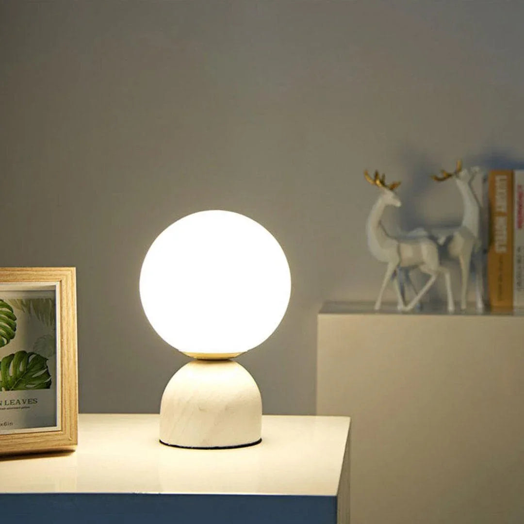 Metavaya Table lamp Dia 15cm x H 23cm / White / US plug Marble Mini Table lamp 822706698134 M2022091801-9