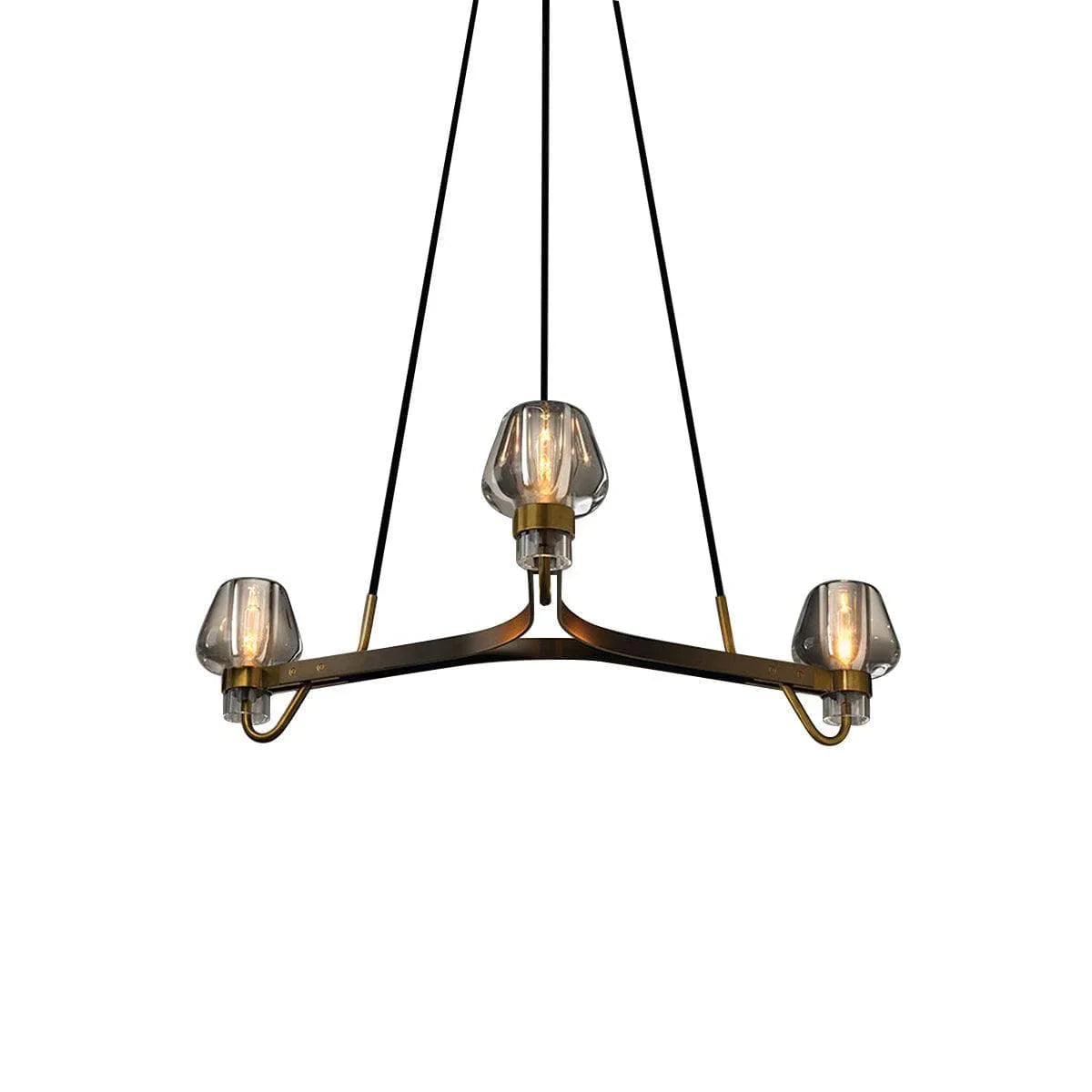 Metavaya Chandelier 3heads: Dia 70cm x H 72cm / Brass+black Montalembert Chandeliers 653733644746 D-202201050028-1