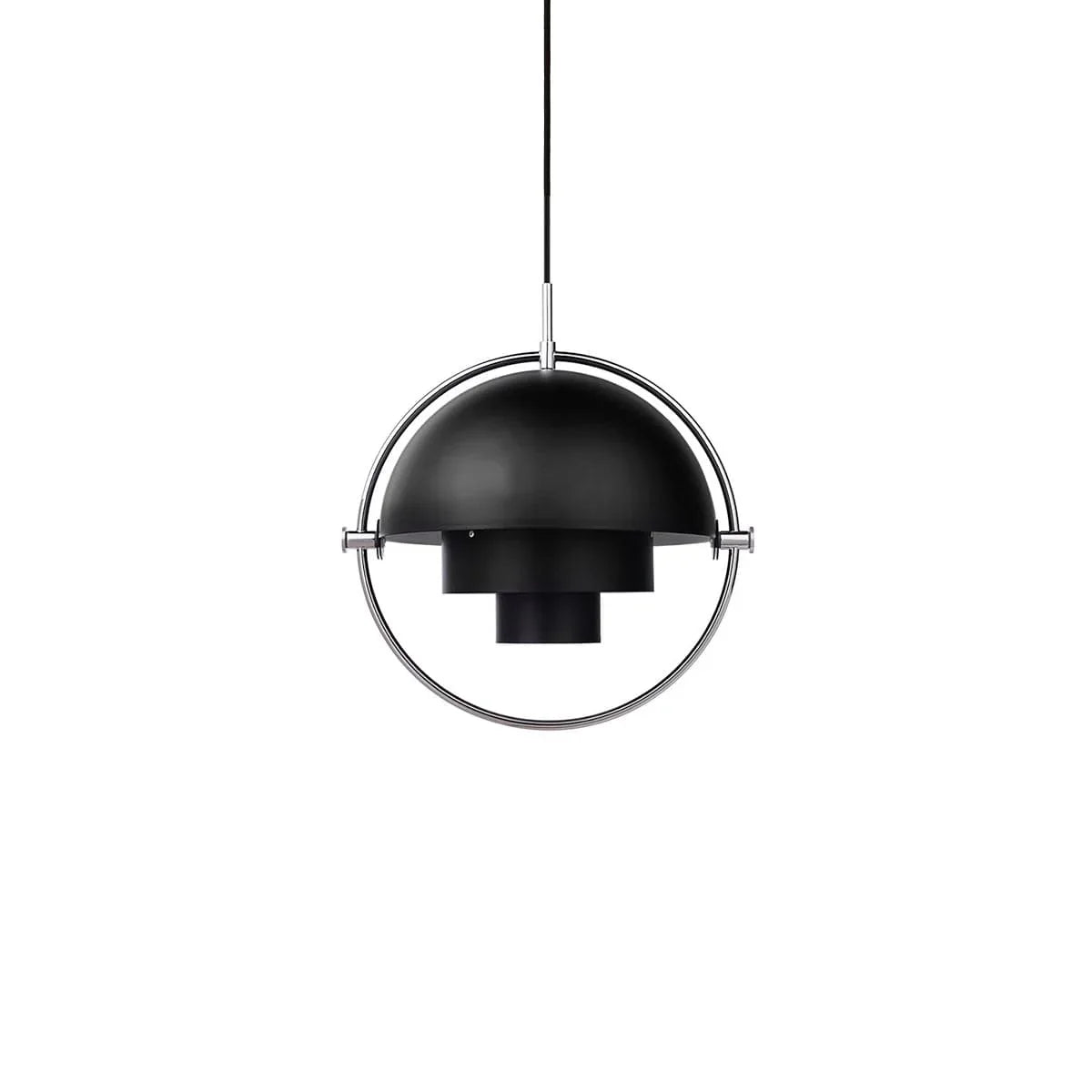 Metavaya Pendant lamp Dia 38cm / Chrome+Black Multi-Lite Pendant Light 122266100369 M-202112171038-8