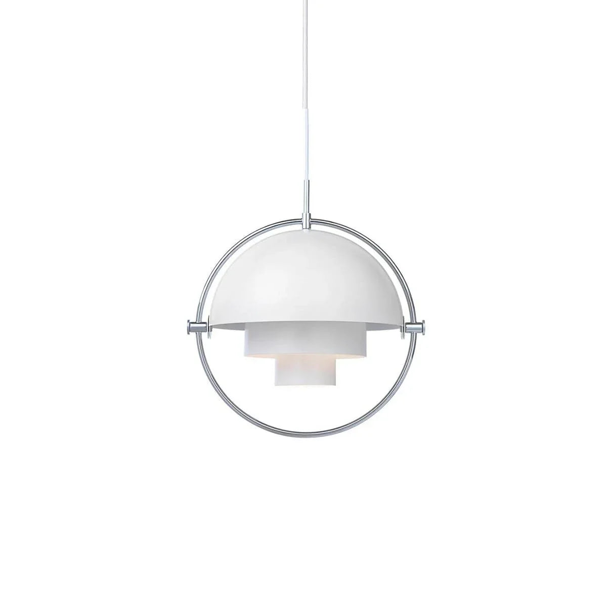 Metavaya Pendant lamp Dia 38cm / Chrome+White Multi-Lite Pendant Light 122266100352 M-202112171038-7