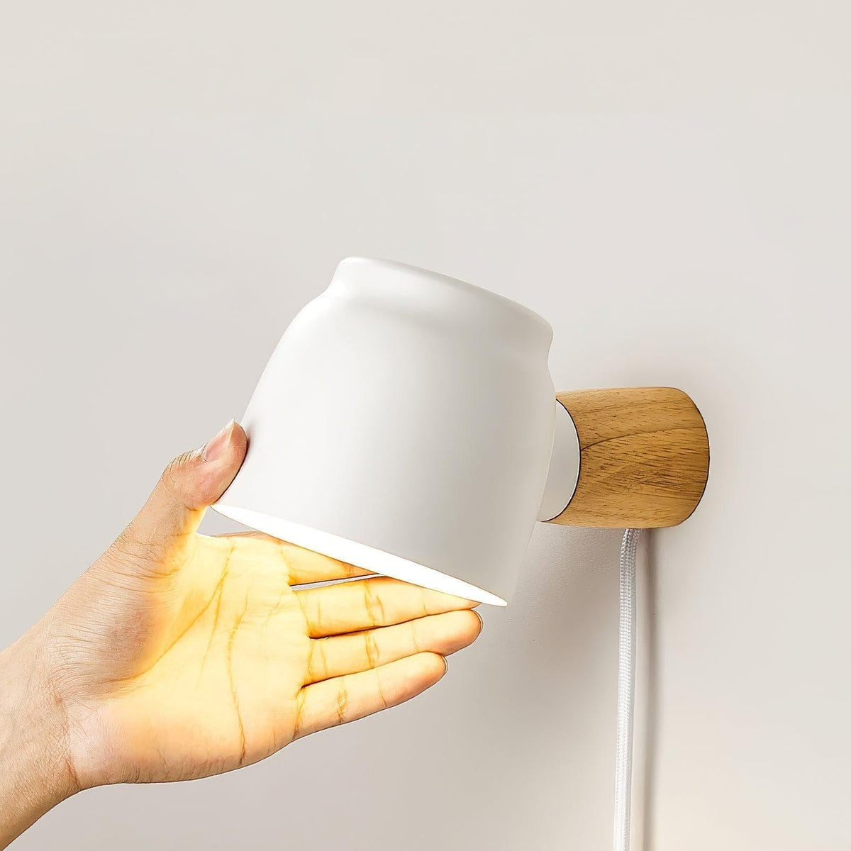 Metavaya Wall lamp Dia 11cm x H 10cm / White / US plug Oona Wall Lamp 323232418765 M2022100806-1 Oona Wall Lamp & Sconce for Sale Online