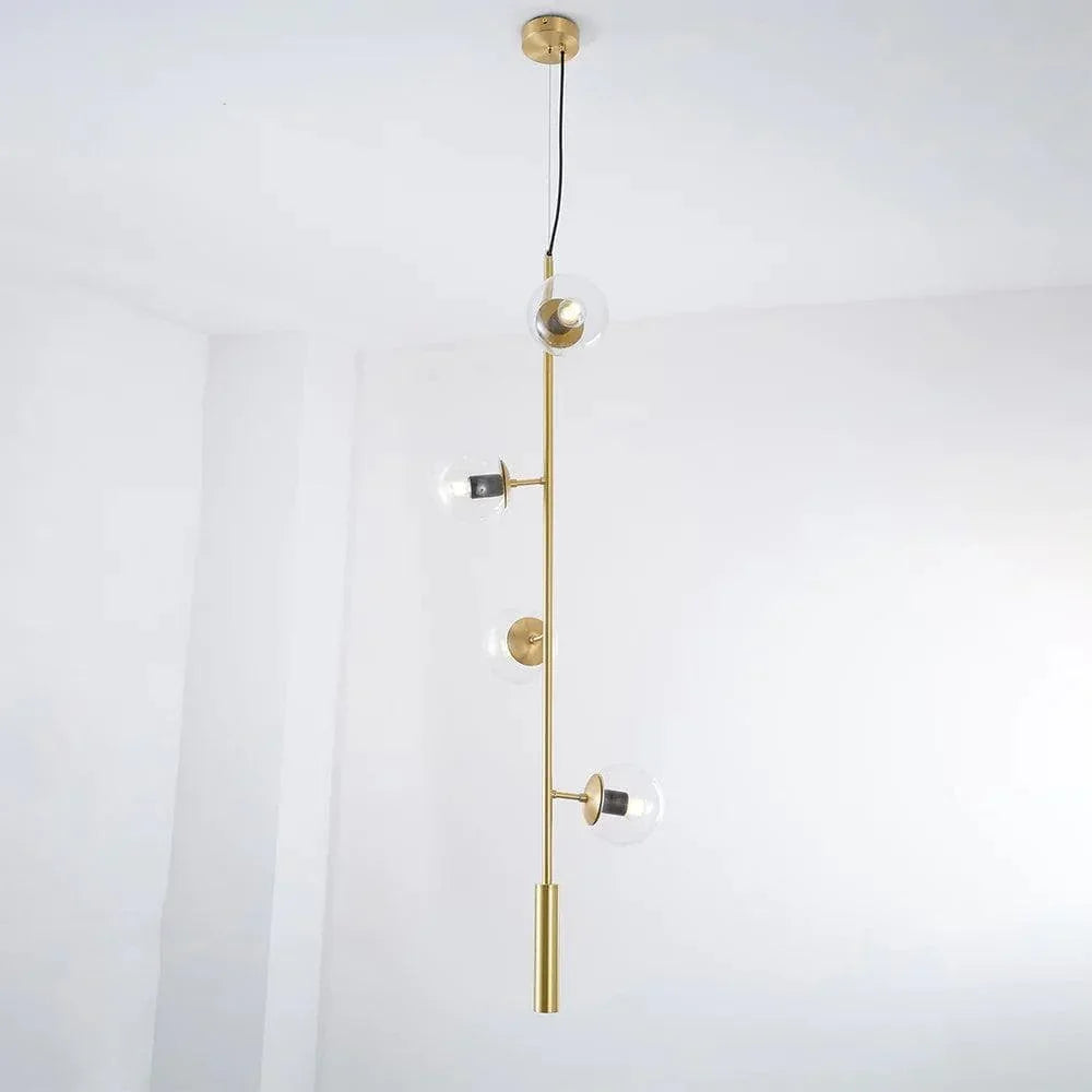 Metavaya Pendant lamp H 130cm x W 45cm / Gold / Clear Orb Lounge Pendant lamp 822706697700 M2022082602-2
