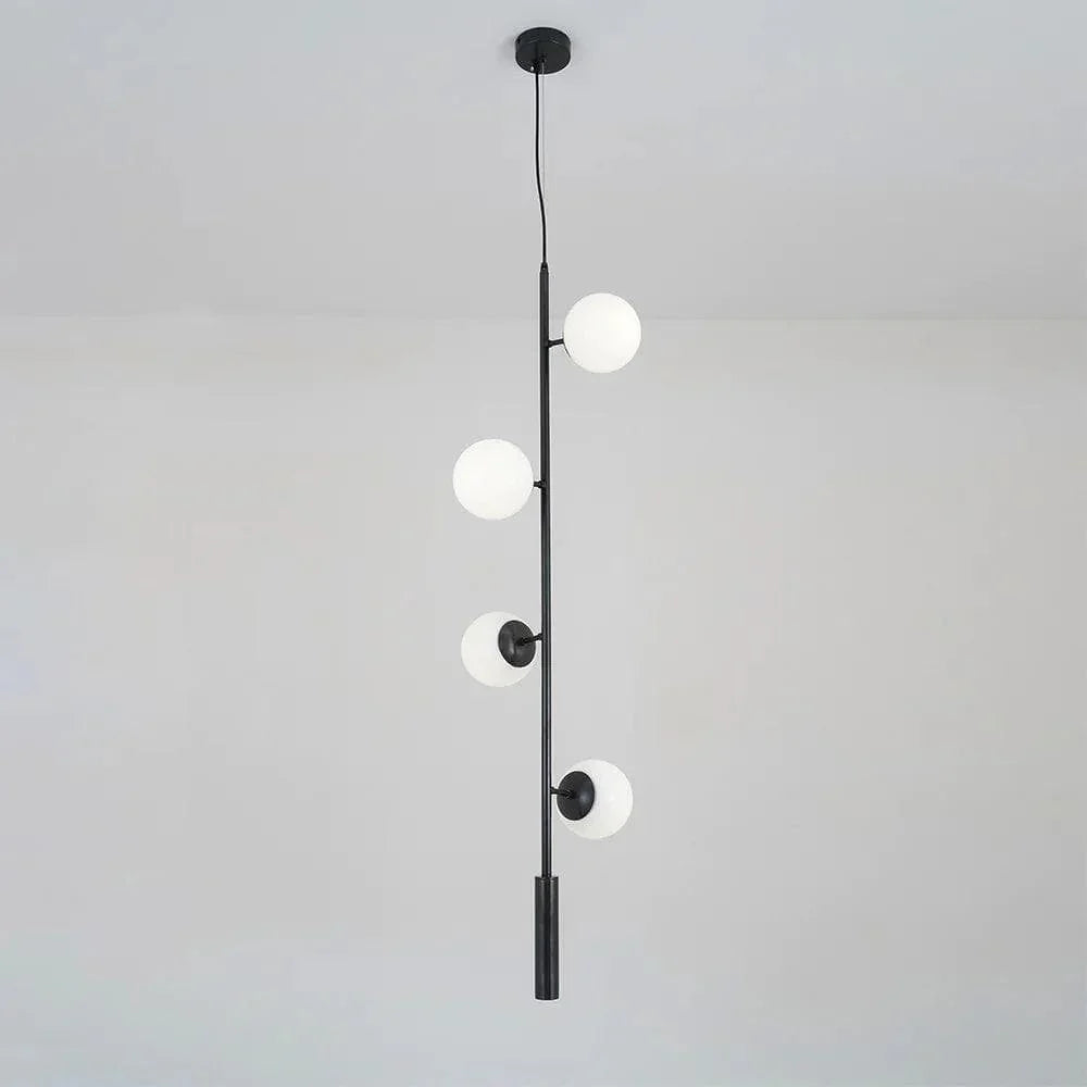 Metavaya Pendant lamp H 130cm x W 45cm / Black / White Orb Lounge Pendant lamp 822706697700 M2022082602-6