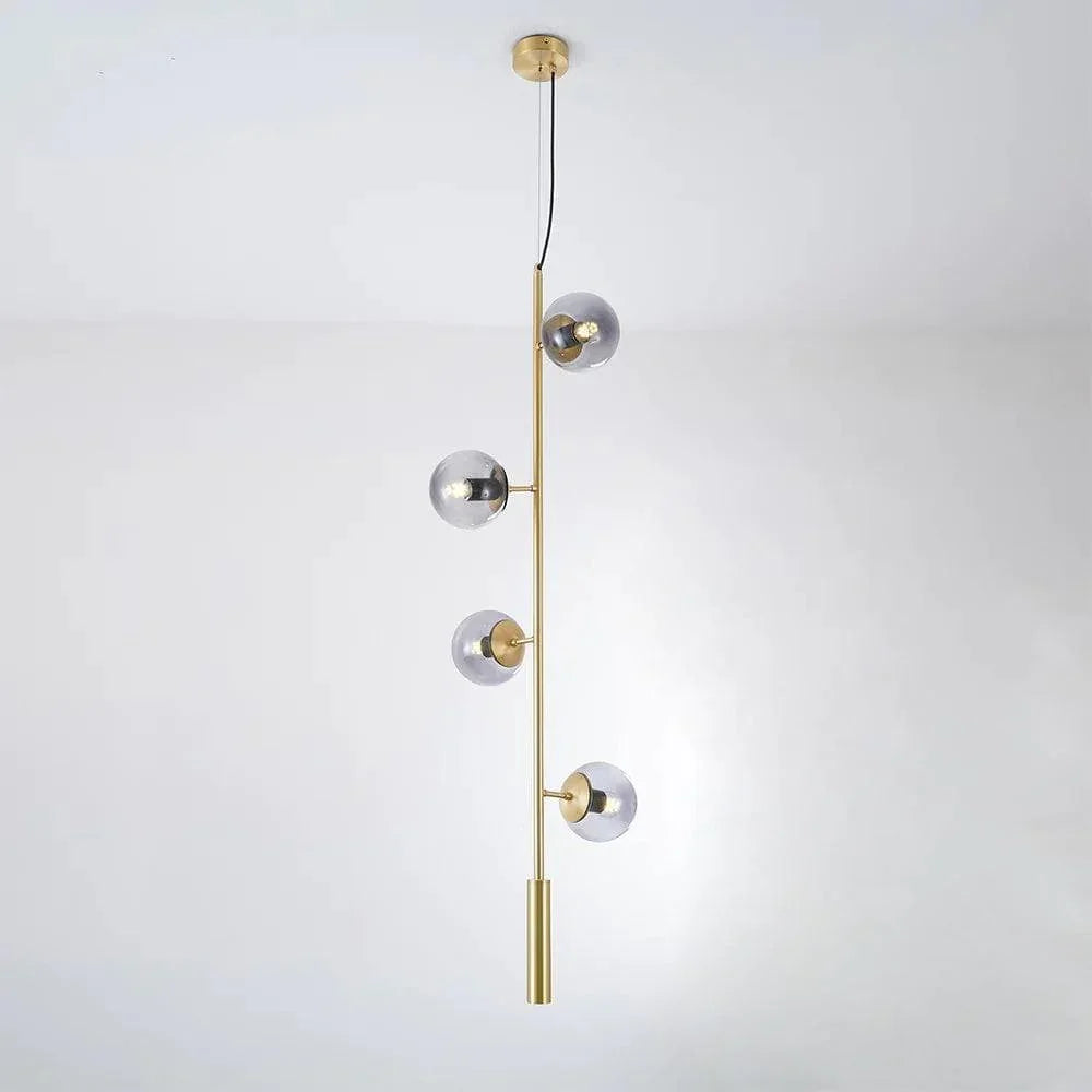 Metavaya Pendant lamp H 130cm x W 45cm / Gold / Smoke Orb Lounge Pendant lamp 822706697700 M2022082602-3