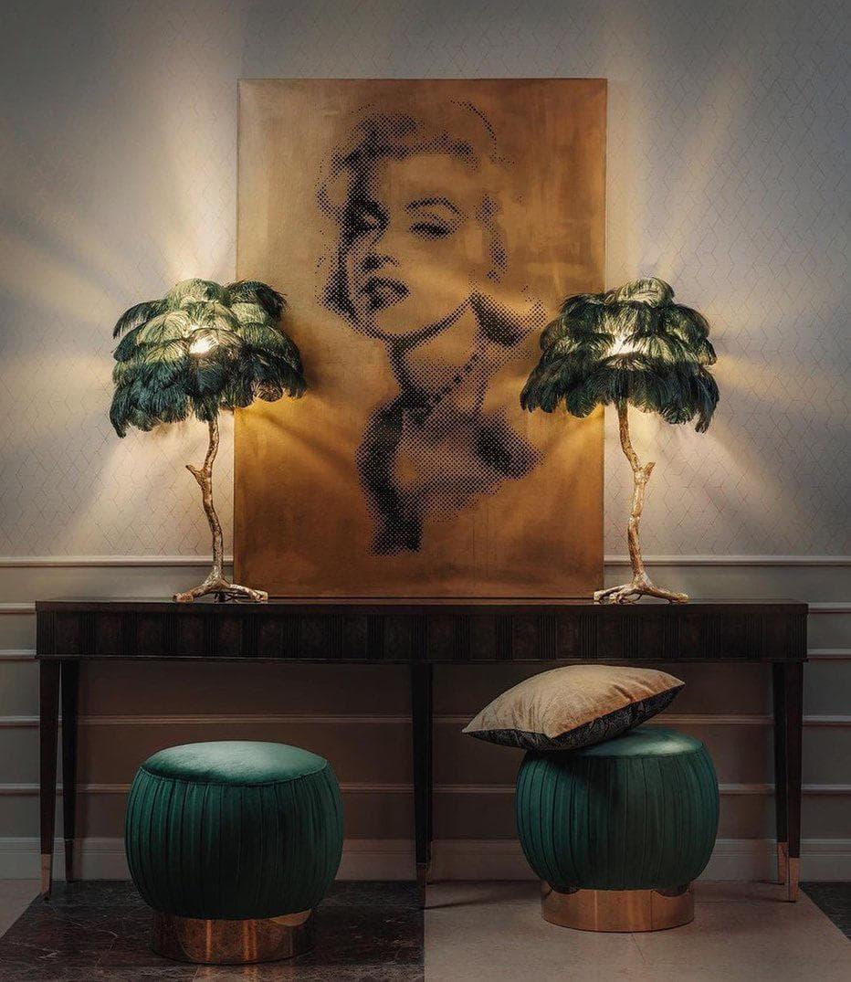 Metavaya Table lamp Ostrich Feather Table Lamp Shop Ostrich Feather Table Lamp Online