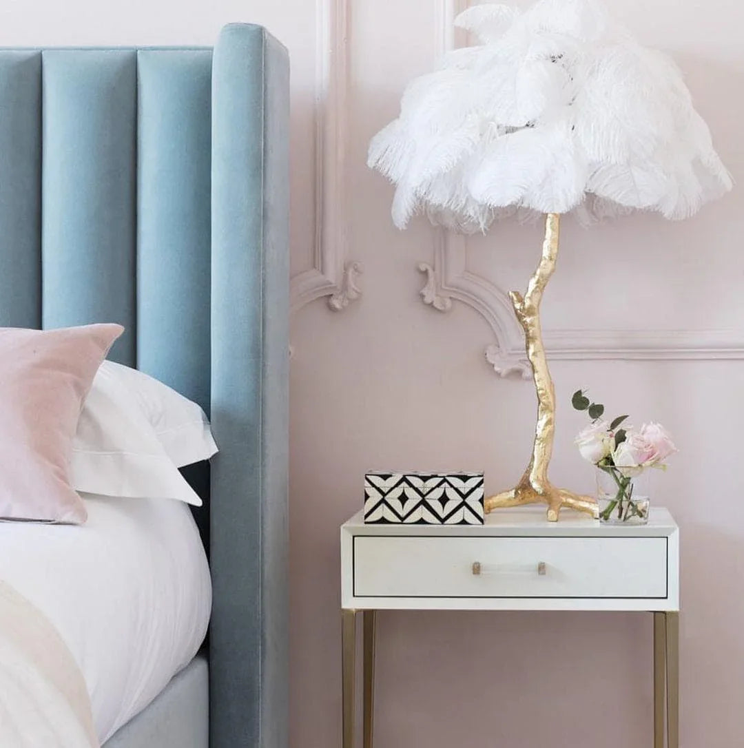 Metavaya Table lamp Ostrich Feather Table Lamp Shop Ostrich Feather Table Lamp Online