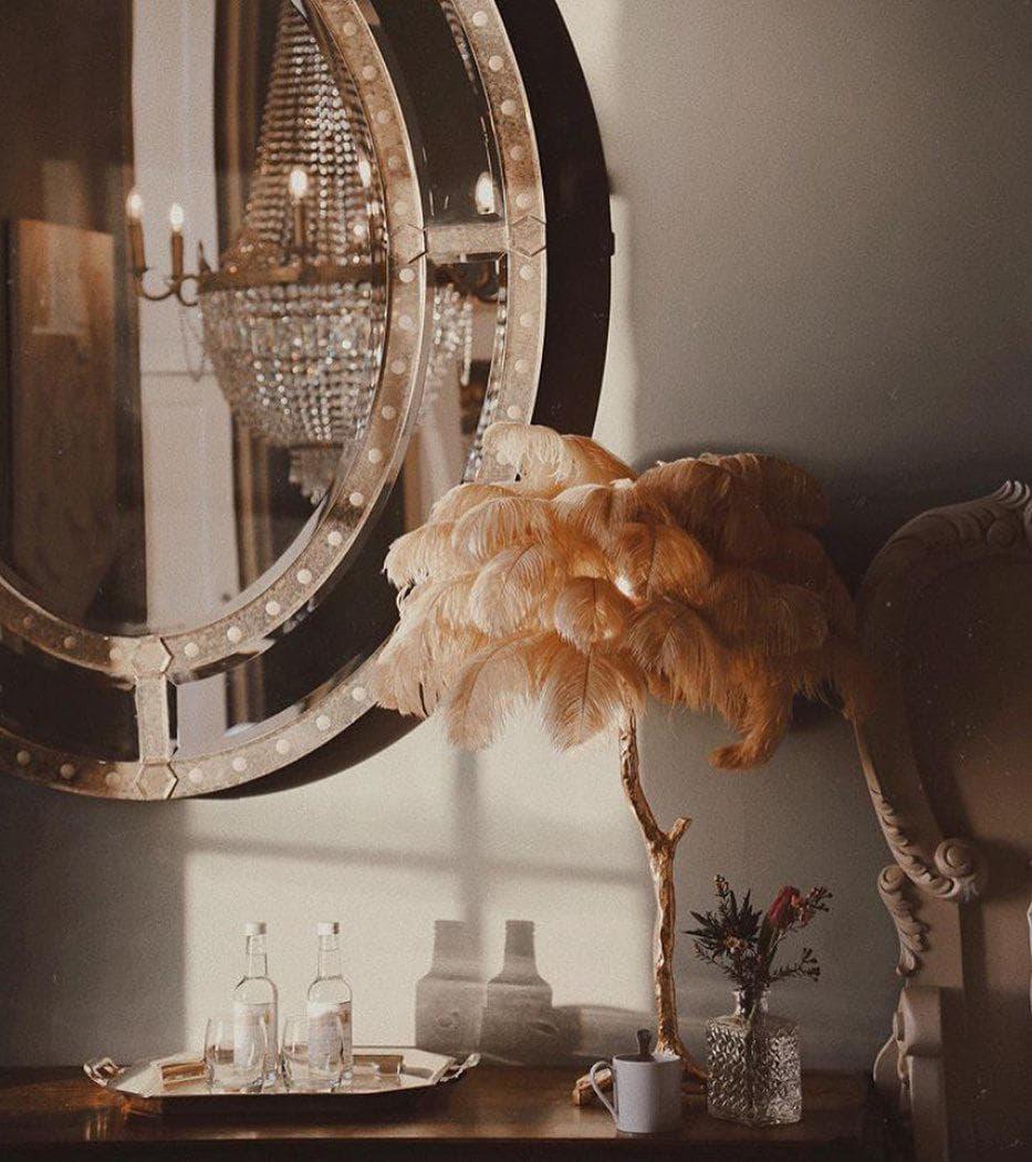 Metavaya Table lamp Ostrich Feather Table Lamp Shop Ostrich Feather Table Lamp Online